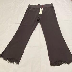 Wearables Dark Gray Frayed Hem Pants